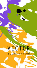 Artistic creative universal cards. Hand Drawn textures.