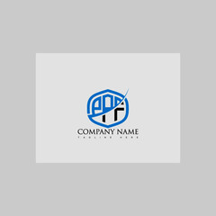 PPF Letter Logo Design Cross Monogram Icon.