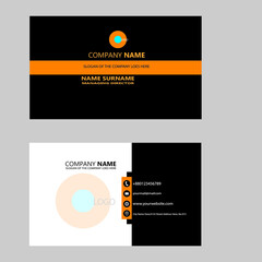 Luxury and modern. vector business card template. design black and gold color