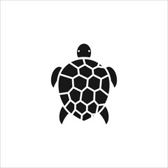 Obraz premium Turtle logo design template silhouette vector icon