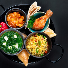 Assortment Indian recipes food various.