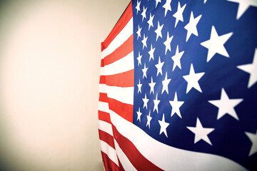 Closeup of American flag