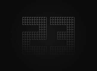 23 vector number made of metal chain link fence. For logo, brand label, design elements, application and more.