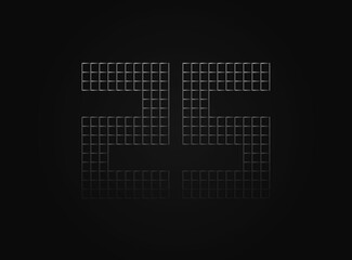 25 vector number made of metal chain link fence. For logo, brand label, design elements, application and more.