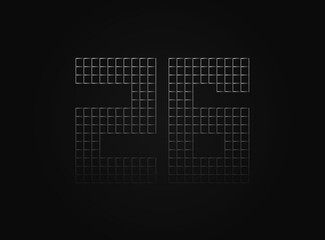 26 vector number made of metal chain link fence. For logo, brand label, design elements, application and more.