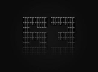 63 vector number made of metal chain link fence. For logo, brand label, design elements, application and more.