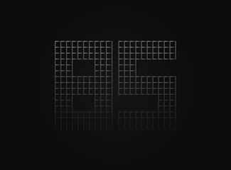 85 vector number made of metal chain link fence. For logo, brand label, design elements, application and more.