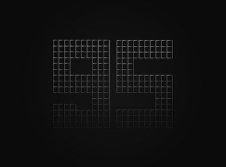 95 vector number made of metal chain link fence. For logo, brand label, design elements, application and more.
