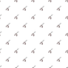 Scissors. Seamless pattern. Simple template on a white isolated background, illustration.