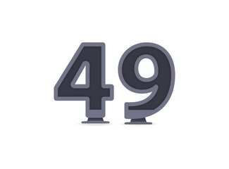 49 vector number design. For logo, brand label, design elements, corporate identity, application etc. İsolated vector illustration