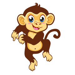 monkey mascot cartoon in vector