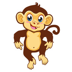 monkey mascot cartoon in vector