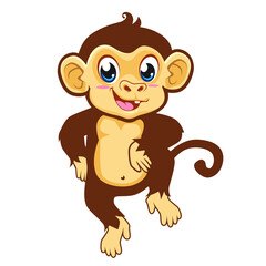 monkey mascot cartoon in vector