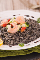 Squid ink risotto.