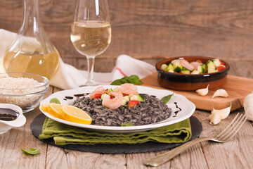 Squid ink risotto.