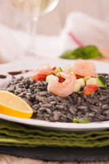 Squid ink risotto.