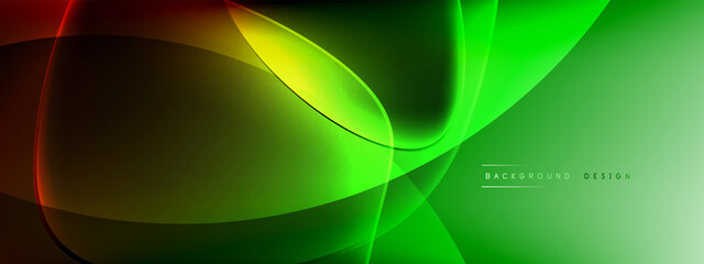 Vector abstract background - liquid bubble shapes on fluid gradient with shadows and light effects. Shiny design template for text