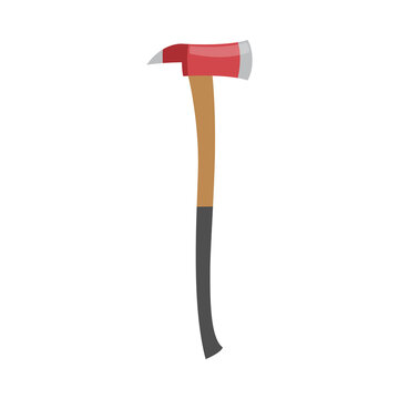 Flat isolated vector illustration of fire axe icon