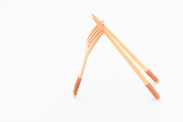 Wooden chopsticks spoon