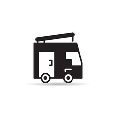 RV car, motorhome icon vector illustration