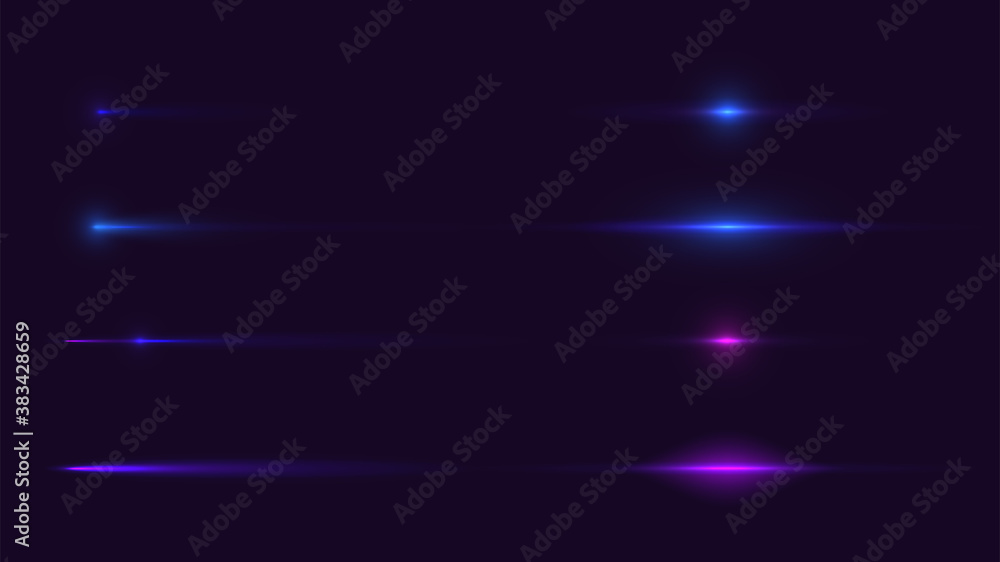 Poster light motion speed effect collection set