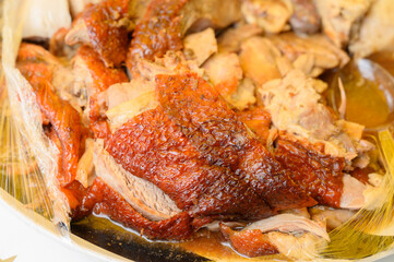 cuisine roast duck sliced