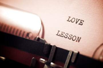 Love lesson phrase