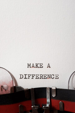 Make A Difference Phrase