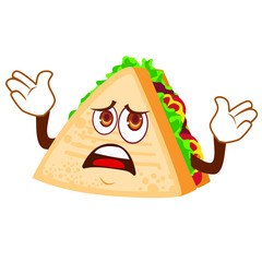 sandwich mascot cartoon in vector