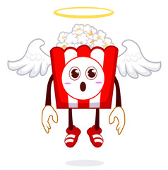 Popcorn mascot cartoon in vector