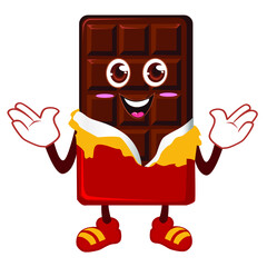 Chocolate mascot cartoon in vector