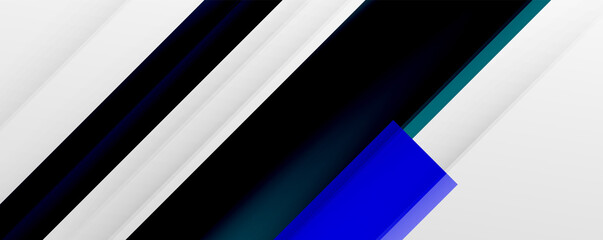 Geometric abstract backgrounds with shadow lines, modern forms, rectangles, squares and fluid gradients. Bright colorful stripes cool backdrops