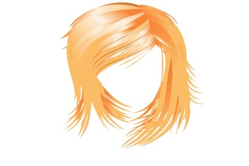 woman with long hair. wig concept 