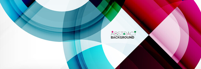 Obraz premium Round shapes, triangles and circles. Modern abstract background