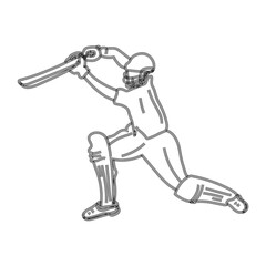 illustration of batsman playing cricket championship sports
