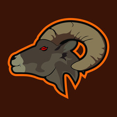 This goat face is a high-resolution logo mascot. With the design of a goat face looks evil makes this logo very attractive. This logo is more suitable to be applied to the sport or e-sport logo