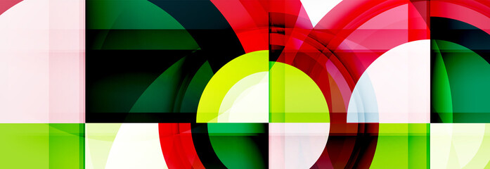 Obraz premium Round shapes, triangles and circles. Modern abstract background