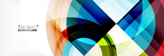 Obraz premium Round shapes, triangles and circles. Modern abstract background