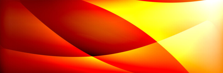 Fluid gradient neon color waves, vector abstract background