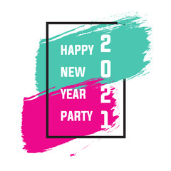 Happy New Year 2021 background template. Merry Christmas and Happy New Year holiday symbol template. 