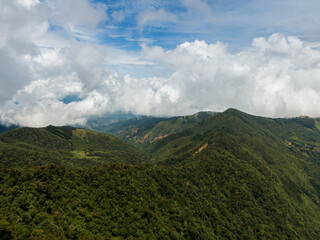 Obraz na płótnie Canvas Beautiful view of the impressive green the Rainforest in Costa Rica in Pico Blanco