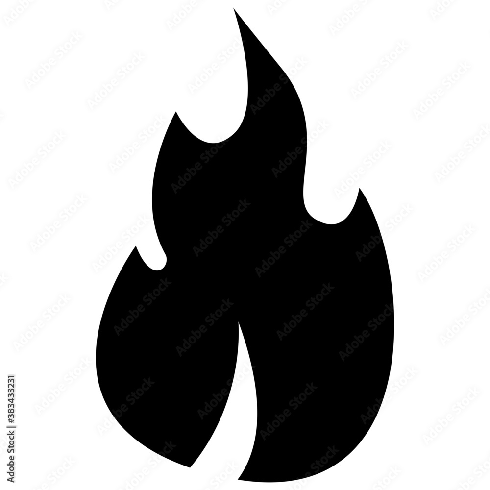 Poster isolated icon design of fire flame