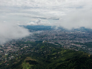 Beautiful view of the impressive green  the Rainforest in Costa Rica in Pico Blanco