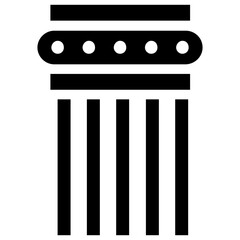 
Pillar design solid icon
