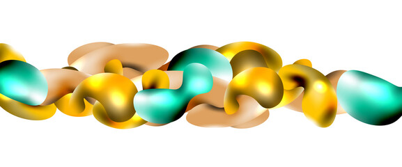 Bubbles abstract background. Liquid splashes on white vector template