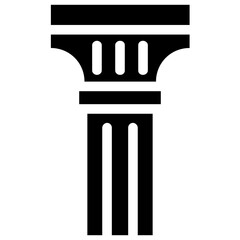
Pillar design solid icon
