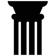 
Pillar design solid icon
