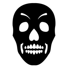 
Human skull icon on white background
