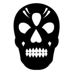 
Human skull icon on white background
