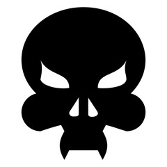 
Human skull icon on white background
